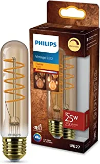 Philips LED Light Classic T32 Flame Gold Light Bulb [E27 Edison Screw] 4W-25W Equivalent, Warm White (1800K), Dimmable