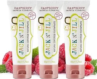 Jack N' Jill Natural Toothpaste Organic 50g, Set of 3 - Raspberry