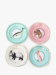Yvonne Ellen Animal Print Cake Plates 4-Piece Set