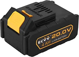 ECVV Rechargeable 20V Lithium Ion Battery, Large Capacity 4.0 AH Fast Charging Spare Li-Ion Battery Pack for ECVV Cordless Power Tool Compatible with Impact Drill/Rotary Hammer/Angle Grinder