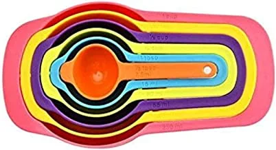 GREEN LIFE Kitchen Gadgets Rainbow Color Measuring Spoons (6 Pieces)