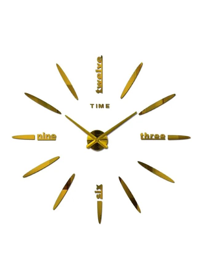 اشتري الآن Generic DIY 3D Letter Wall Clock Gold 80x120cmcentimeter