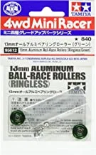 Tamiya Mini 4WD Gup Ringless Aluminum Ball-Race Rollers 2-Pieces, 13 mm Size, Green