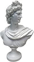 Design Toscano PD72520 Apollo Belvedere Bust Statue, 12.5 Inch, White