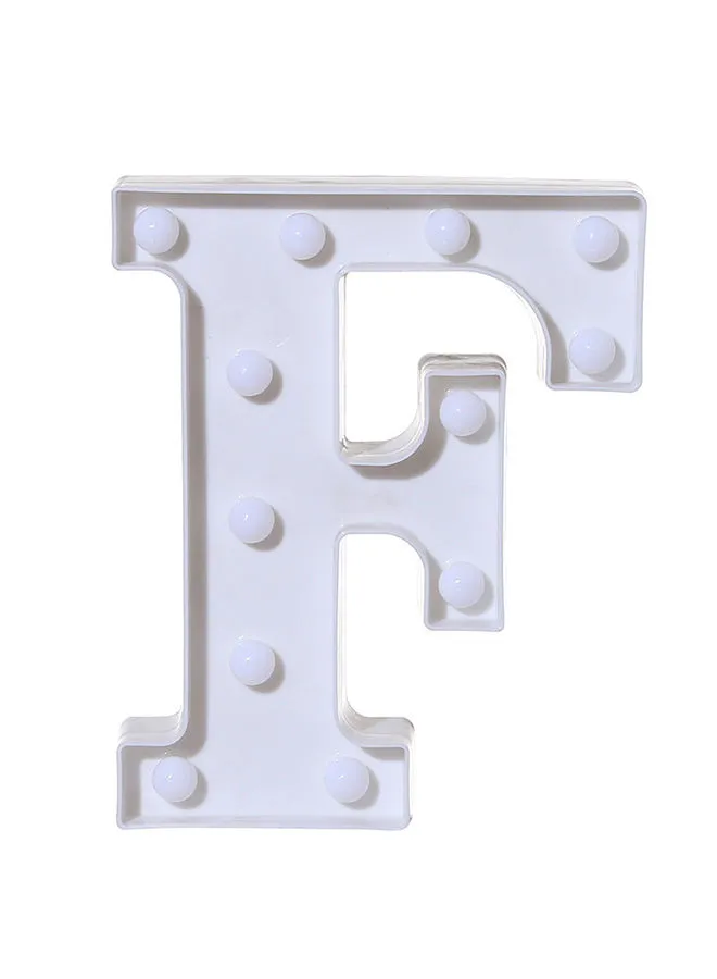 Voberry Alphabet LED Letter Lights Light Up Plastic Letters Standing Hanging A White 22X18X4.5centimeter