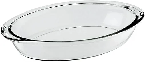 Nadir Glass Oval Dish, 2.5 Liter Capacity