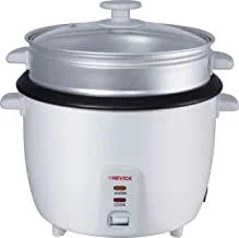 نيفيكا جهاز طهي الأرز الكهربائي مع وعاء داخلي طهي أوتوماتيكي بقوة 400 وات NV-601 RC لون أبيض