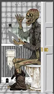 Fun World Zombie Toilet Door Cover, No Size