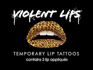 Violent Lips Temporary Lip Tattoos - Cheetah