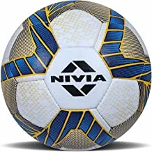 كرة القدم Nivia Force-II PU (المقاس: 5 ، اللون: أزرق / أبيض ، مثالي لـ: التدريب / المباراة)