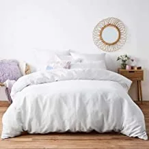DEYARCO Soft Comfort Queen Comforter 1pc 235 x 235 cm Outer Cover: 100% Microfiber Soft Finish Filling: 100% Hollow Fiber 250 GSM Super Soft, Box Quilting Color: White
