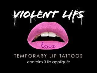 Violent Lips Temporary Lip Tattoos - PINK LOVE