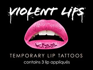 Violent Lips Temporary Lip Tattoos - Pink Kiss