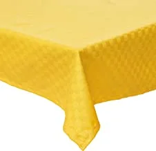 غطاء طاولة دوبي جاكار قطن 100٪ برنسيس - 140 × 220 سم - أصفر 1 قطعة