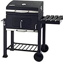 Sahare Steel Smoker Grill With 1 Rack Side And Wheels