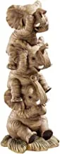 Design Toscano Hear-No, See-No, Speak-No Evil Stacked Elephants Collectible Statue, Single