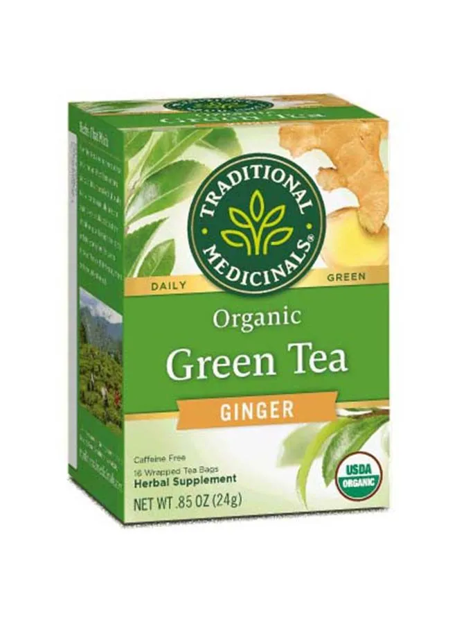 الأدوية التقليدية الأدوية التقليدية الشاي الأخضر بالزنجبيل 16 كيس شاي