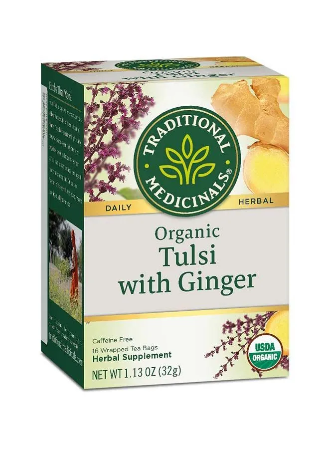 Traditional Medicinals Traditional Medicinals Tulsi With Ginger 16 Teabags