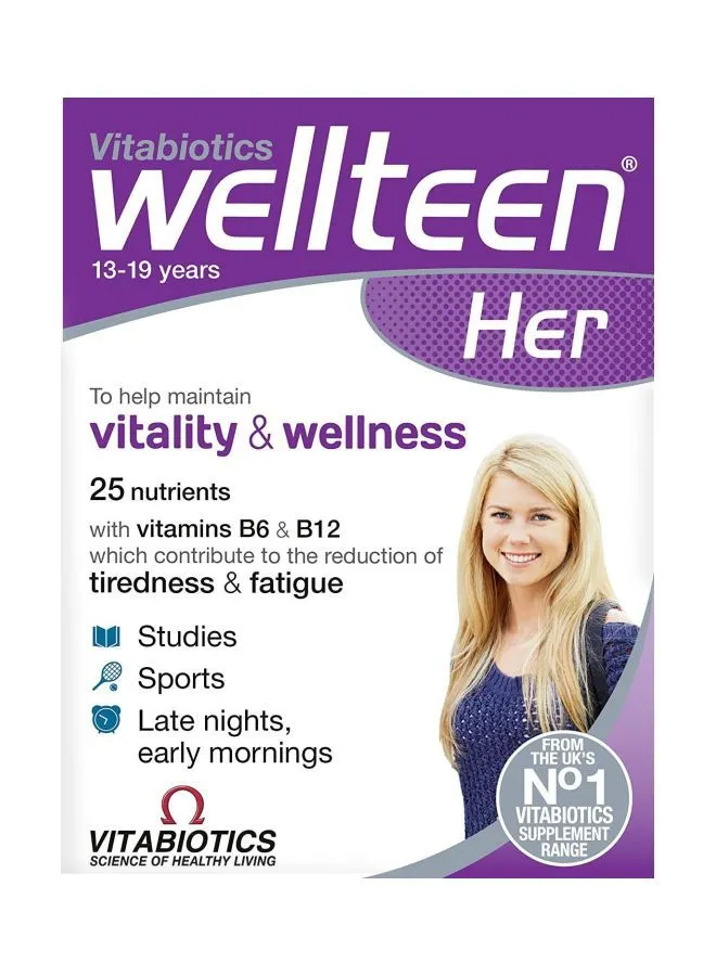 Vitabiotics Wellteen Her Supplement - 30 Tablets