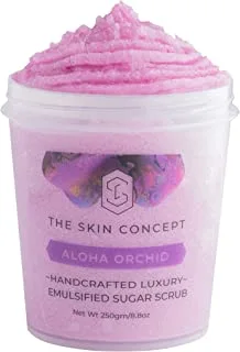 The Skin Concept Hand Crafted Emulsified Sugar Scrub - Aloha Orchid, 250g