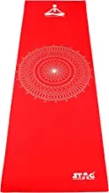 Stag Designer Yoga Mat, 6mm (Red/Silver)