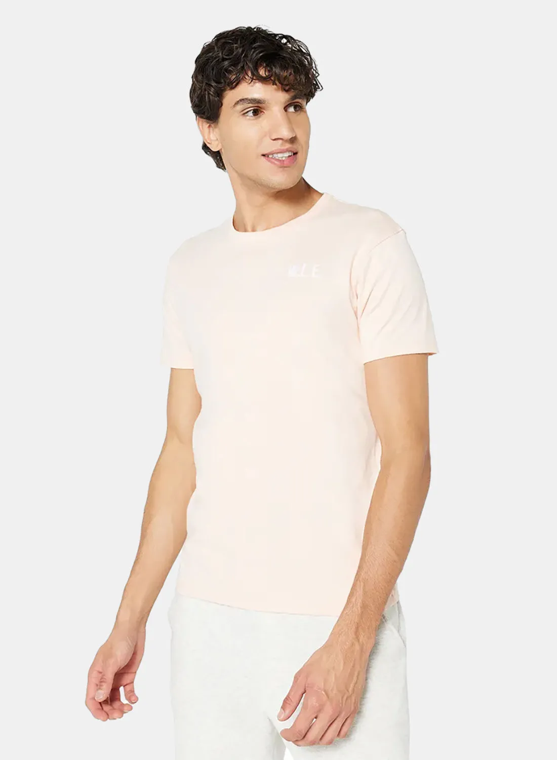 Sivvi x D'Atelier Eco-Friendly Logo Essential Crew T-Shirt Peach