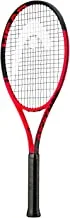 HEAD Attitude Pro MX Graphite Tennis Racquet with Full Cover | Pre Strung | Size: 4/3-8 | 270 gm, Lightweight and Powerful | Red |