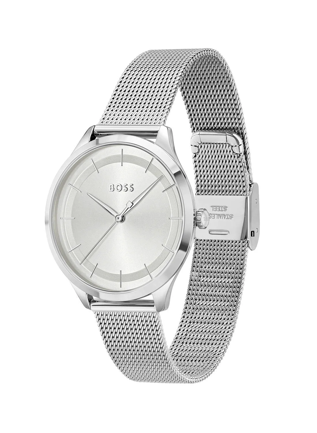 HUGO BOSS Pura Women's Silver White Dial Stainless Steel Watch - 1502634
