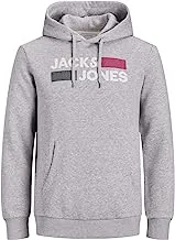 Jack & Jones Men's Logo Hood Play 4 Pullover Sweater