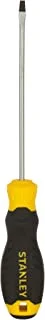 Stanley Stmt60818-8 CUShion Grip Slotted Standard Screwdriver, 3 mm X 100 Mm, Black & Yellow