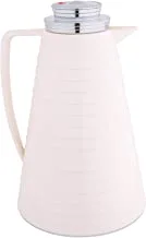 Al Saif Coffee And Tea Vacuum Flask Size: 0.65 Liter Color: IVORY WHITE WITH CHROME