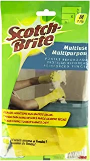 Scotch-Brite Strong Gloves Medium Size | Heavy Duty | Reusable gloves| protect your hands| Waterproof | Tear-Proof| Excellent Grip| Touch-Sensitive | Comfortable Fit | Gloves Kitchen | 1 pair/pack