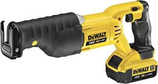 DeWalt 18V Premium Reciprocating Saw machine, 2 x 4.0Ah batteries, charger & kitbox, Yellow/Black, DCS380M2-GB, 3 Year Warrnty