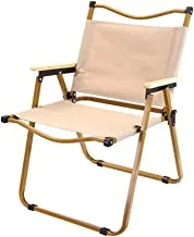COOLBABY كرسي قابل للطي في الهواء الطلق ، محمول ، شاطئ ، نزهة تخييم ، كرسي صيد برية ، كاكي ، كبير ، ZRW-ZDY06