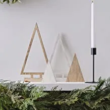 زينة عيد الميلاد الخشبية على شكل شجرة الزنجبيل راي