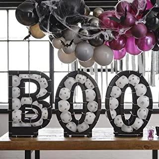 Ginger Ray Boo Halloween Balloon Mosaic Stand Kit with Cobweb Balloons, One Size