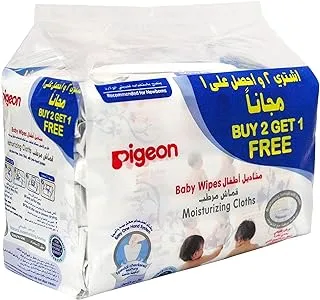 Pigeon Baby Wipes Moisturizing Clothes, 70 sheet (2+1)