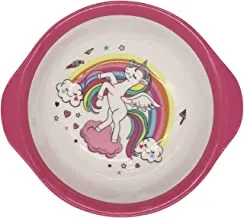 Servewell Melamine Kids Bowl With Handle Unicorn Design | 15 cm