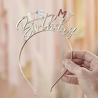 Ginger Ray Gold and Pastel 'It's My Birthday' Happy Party Headband
