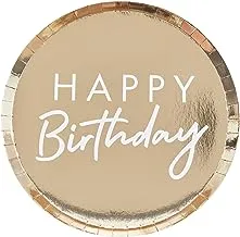 Gold Foiled Happy Birthday Plate