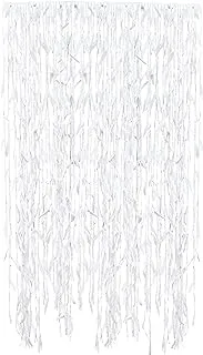 Ginger Ray White Floral Leaf Foliage Curtain Backdrop Party Decoration, 100 metres