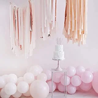 Ginger Ray Blush and Rose Gold Foil Paper Streamer Party Backdrop Ceiling Decoration