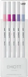 مجموعة أقلام Uni EMOTT (5 ألوان)