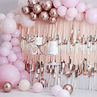 Ginger Ray Pink and Rose Gold Chrome DIY Balloon Arch Kit Party Decorations 200 Pack