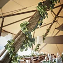 Ginger Ray Wedding Botanical Foliage Garland with Lights for Weddings & Parties, 1.8m
