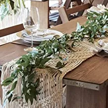 إكليل نباتي للزفاف من الزنجبيل راي أوراق الشجر الخضراء لحفلات الزفاف والحفلات ، 1.8 متر