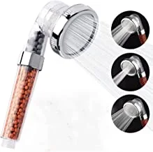 IBAMA SPA Shower Head with Mineral Stones Filter Filtration High-Pressure Water Saving 3 Mode Function Spray Handheld Showerheads for Dry Skin & Hair Purifies Water Remove Chlorine