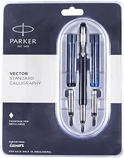Parker Vector Standard Calligraphy CT Fountain Pen (Black), 1 Count (Pack of 1) (9000017373)