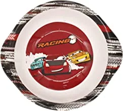 Servewell melamine kids bowl with handle race car design | 15 cm