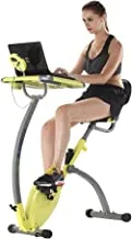 COOLBABY Home Exercise Bike, Super Quiet, Two-way Folding, Magnetic Control, Exercise Bike, Spinning Bike, With a Computer Desk